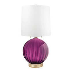 Pasha Pink Glass Lamp - Table Lamps