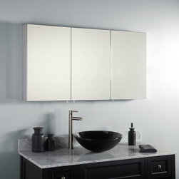 47" CAPOTE STAINLESS STEEL MEDICINE CABINET - Bathroom Mirrors