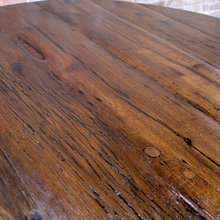 Reclaimed wood tables and finishes