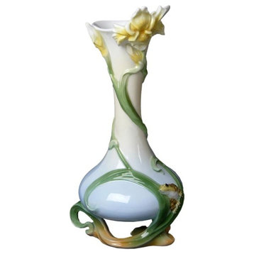 Lily With Frog Suspended Vase, Lily, Fine Porcelain