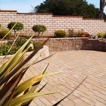 Pavers Patio & Retaining Wall with Planter, Santa Maria CA
