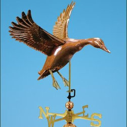 Duck Descending Weathervane - Weather Vanes