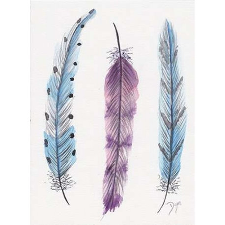 "October Feathers I" Poster Print by Beverly Dyer, 9"x12"