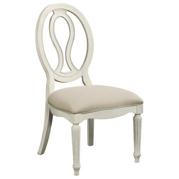 Universal Furniture Summer Hill Wood Dining Side Chair Set of Two in White