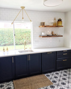 Galley Kitchen - two tone cabinets too much?