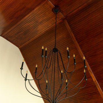 Raleigh NC Kitchen Remodel — Warm Transitional Kitchen with Custom Plaster Hood