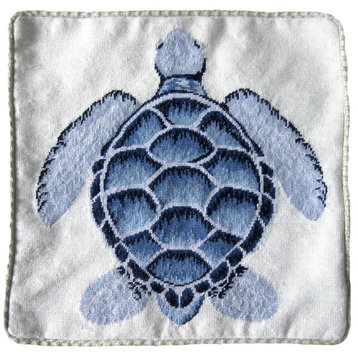 Light Blue Sea Turtle Gross Point Pillow