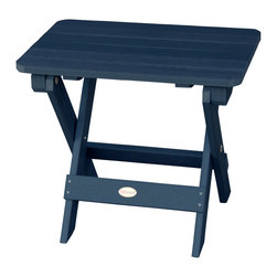 Highwood - Outdoor Folding Adirondack Side Table, Nantucket Blue - Outdoor Side Tables