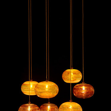 BLOWN GLASS GLOBE PENDANT LIGHTING