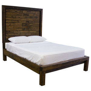 Extra Tall Solid Wood Arrow Bed, Tall Bed Frame With Headboard California King