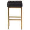 Jezebel Champagne Gold Stool, Black, Counter Height