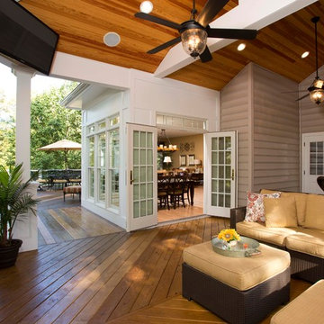 A Love of the Outdoors Inspires New Deck and Patio Design in Chantilly, Virginia