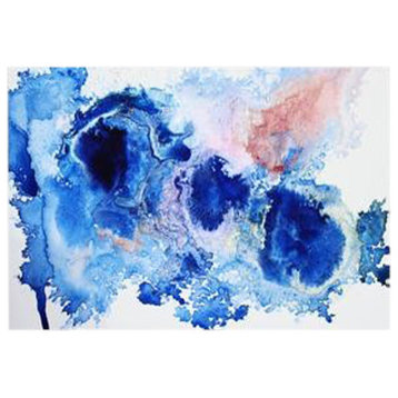 11786 2 Blue Abstract Watercolor 4 Canvas Art Print, 36"x48"