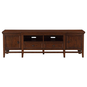 Lexicon Frazier Park 81" Wood TV Stand in Brown Cherry