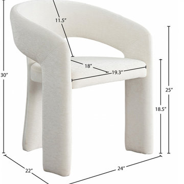 Rendition Fabric Dining Chair - White
