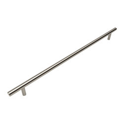 Cosmas - Cosmas 404-480SN Satin Nickel Slim Line Euro Style Cabinet Bar Pull, Set of 5 - Cabinet And Drawer Handle Pulls