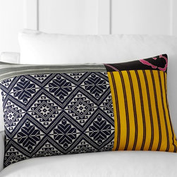 PAULINE BOYD PATCHWORK NIGHTSTORM STRIPE PILLOW COVER - Pillowcases And Shams