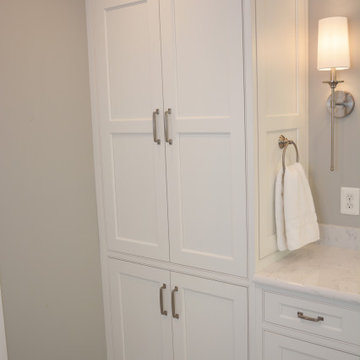 Davidsonville, MD Palatial White Master Bathroom Remodel