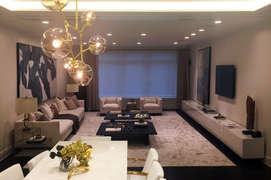 Living room - contemporary living room idea in New York