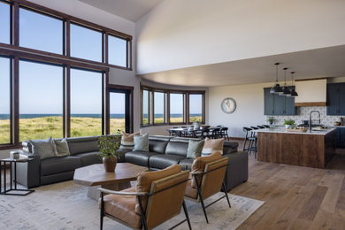 Inspiration for a coastal living room remodel in Seattle