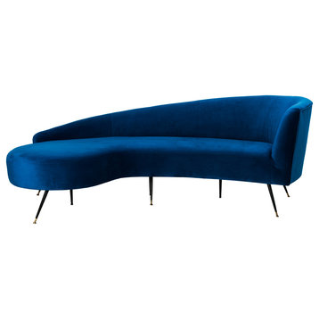 Safavieh Couture Evangeline Parisian Sofa, Navy