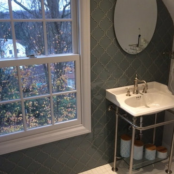 Hand Pressed Glass Tile Bathroom Project