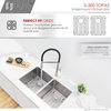 STYLISH 28"L x 18"W Undermount Kitchen Sink Double Bowl with Grids and Strainers