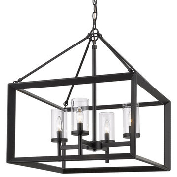 Smyth 4 Light Chandelier With Clear Glass Shade
