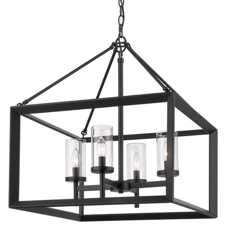 Smyth 4 Light Chandelier With Clear Glass Shade