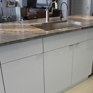 Contemporary high gloss kitchen in downtown luxury condo