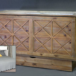 Arason Essex Creden-ZzZ Murphy Cabinet Bed | Natural - Murphy Beds