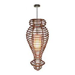 Spiral Wire Pendant in Dark Brown - Pendant Lighting