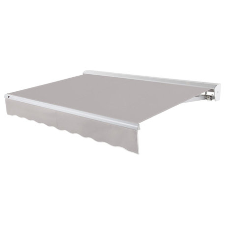 Awntech 16'x10' Destin Left Motor Acrylic Fabric Retractable Awning, Gray