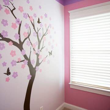Nursery/ Little Girl's Room - Pink/Purple w/ Tree Decal