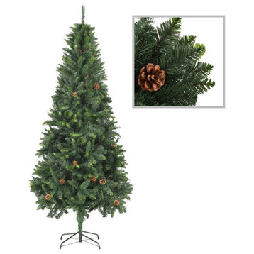 vidaXL Christmas Tree Decoration Artificial Xmas Tree with Pine Cones Green