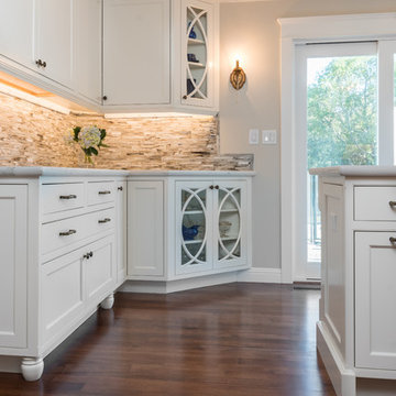 Beautiful White & Bold Blue Kitchen