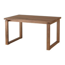 M&Ouml;RBYL&Aring;NGA Table, plaqu&eacute; ch&ecirc;ne teint&eacute; brun - Dining Tables