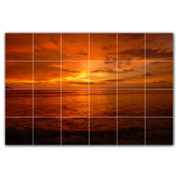 Sunset Ceramic Tile Wall Mural HZ500964-64S. 25.5" x 17"