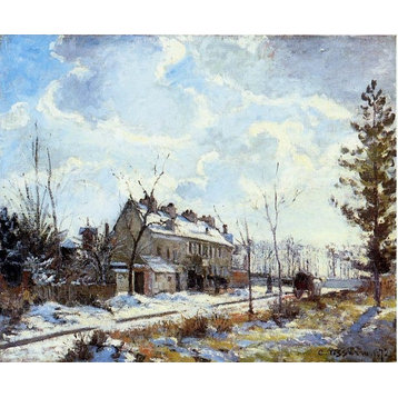 Camille Pissarro Louveciennes Road: Snow Effect Wall Decal