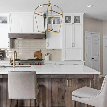 Transitional style kitchen cabinets