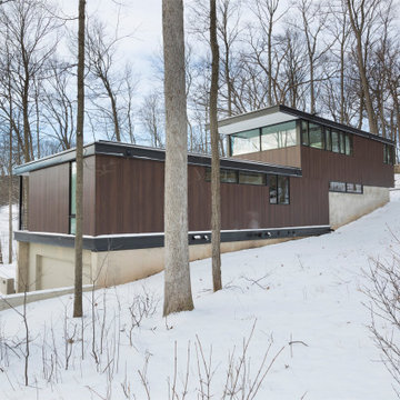 Terraced House - Elm Grove - Modern Wood Exterior in a Wooded Suburban Setting