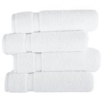 ROYAL TURKISH TOWEL - Villa Collection 4 Pc Bath Towel Set - 27x54 inches , White - Includes: 4 pc bath towels