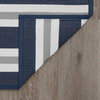 Seattle Contemporary Stripes Area Rug, Navy & Gray, 7'11'' X 10'3''