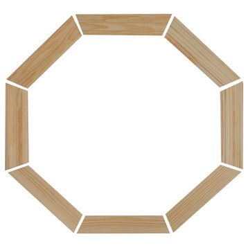 Trim Kit for Wood Stationary Octagon Windows, Large Size, Pine