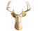 Wall Charmers Mounted Resin Deer Head, Gold, Metallic