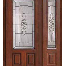 Prehung Sidelight Door 80 Fiberglass Versailles 3/4 Lite Glass - Front Doors