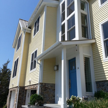 James Hardie Artisan Smooth Woodland Cream Arctic White Artisan Trim Westport