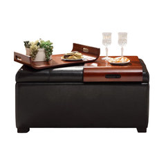 50 Most Por Coffee Table Ottomans For 2018 Houzz Storage Ottoman With Trays Espresso
