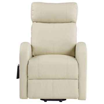 Acme Beige Pu Recliner With Power Lift 59499