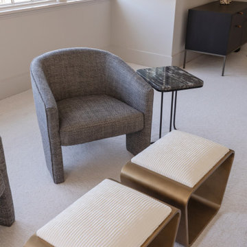 Raleigh NC Interior Design — Luxury Entertainment Suite with Home Bar & Theater